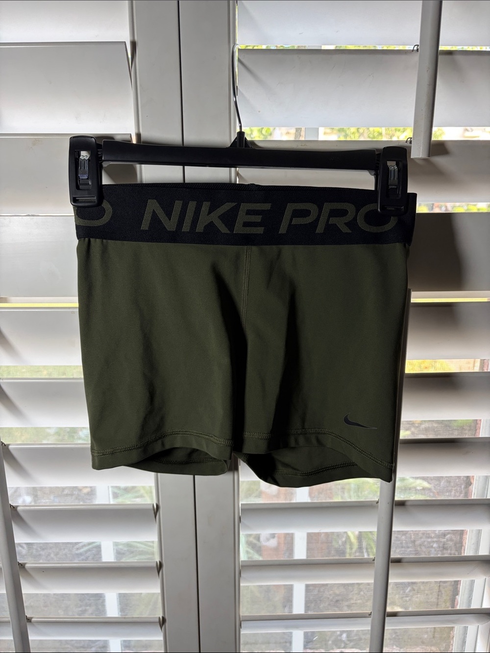 Nike Pro Olive Green Athletic Compression Shorts
